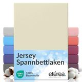 etérea Himmlische Qualität etérea Jersey Hoeslaken 180x200 - 200x200 cm Oekotex Made in Green - 100% katoen - Natuur