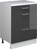 Vicco Uitbreidingscommode Rion, Antraciet Hoogglans/Wit, 60 x 46 cm