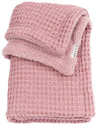 Meyco wiegdeken wafel teddy old pink