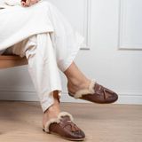 Haboob Jolie leren clogs - bruin