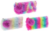 Koopman Etui Regenboog Pluche, 20,5cm