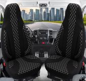 BREMER SITZBEZÜGE Autostoelhoezen voor piloten, compatibel met Suzuki Swace, bestuurder en passagier vanaf 2020, autostoelhoezen, hoezen, set van 2 stuks, in zwart/witte naad