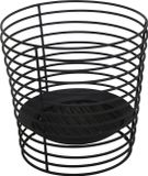 Mega Collections Firebasket Spiral - Zwart - IJzer - 48 x 46 cm