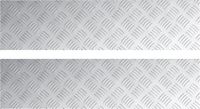 vidaXL - Trapmatten - 2 stuks - 80 x 20 cm - Zilver - Aluminium - Rechthoekig