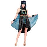 Widmann Egyptische koningin Cleo Kostuum Vrouwen XL Zwart