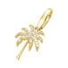 Giorgio Martello Milano Giorgio Martello Bedel / Charm Palmboom Zirkonia 925 Sterling Zilver Geelgoud Verguld