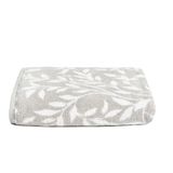 Dreams & Drapes Grey Leaf handdoeken - 50 x 90 cm - 100% katoen