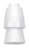 Städter adapter, kunststof, wit, 3 cm