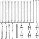 vidaXL - zeshoekig - gaashek - met - betonnen - voetstuk - 50 - x - 1,6 - m - Mesh