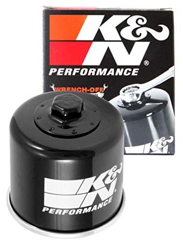 K&N Powersports Oil Filter - Spin-On 66x76mm Compatible with Peugeot, Triumph (KN-191)