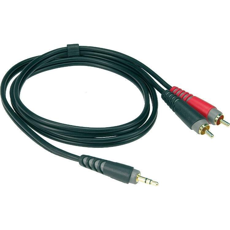 KLOTZ AY7-0600 2x cinch - 1x mini-jack 6 meter verloopkabel