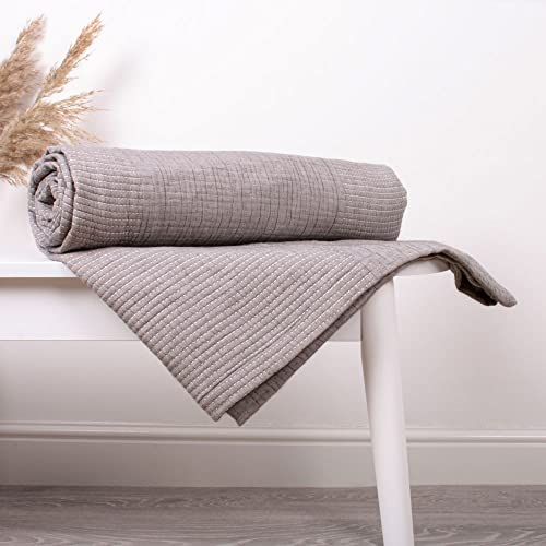 Appletree Loft Verity Bedspread - 150x200cm - Grey - 100% Cotton