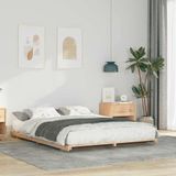 Maison Exclusive - Cadre de lit, marron, 140 x 220 cm, en pin massif