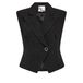 Gossia getailleerde blazer met linnen - zwart
