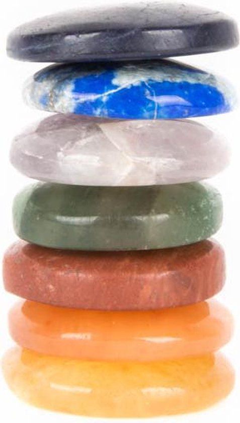 Edelstenen SET 7 chakra stenen rond 3.5 cm - Natuursteen - Multi kleur