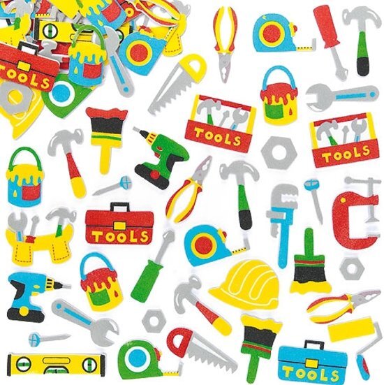 Baker Ross Foam stickers DIY gereedschap - knutselspullen voor kinderen - scrapbooking verfraaiing om te maken en versieren kaarten decoraties en knutselwerkjes (120 stuks