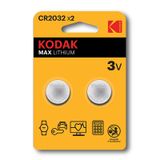 Kodak CR2032 Lithium Knoopcel Batterij (2 stuks)