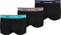 Calvin Klein Trunk (3-pack) - heren boxers normale lengte - zwart met gekleurde tailleband