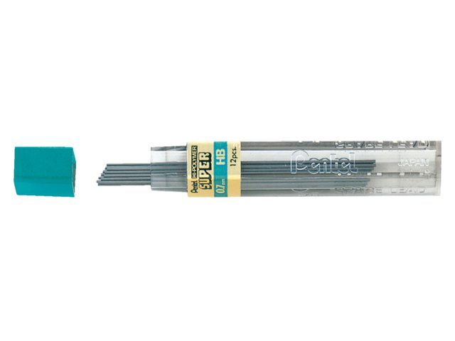 Pentel Potloodstift 0.7mm zwart per koker HB