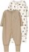 NAME IT NBNNIGHTSUIT 2P ZIP FF SLOTH NOOS Baby Pyjamas Unisex Jet Stream Dierenprint Korte mouw 51% Biologisch katoen, 49% Katoen Maat 50