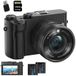 SZSMART DC209X 5K 64MP appareil photo numérique avec zoom optique 8x, wifi, écran tactile 3,6 pouces, vision nocturne, pour vloggers + carte mémoire 128 Go + 2 batteries