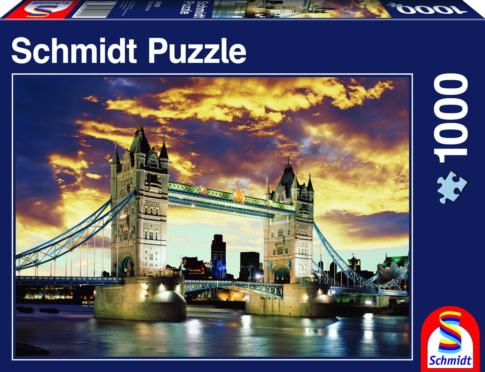 Schmidt Tower Bridge, London Puzzel - 1000 stukjes - Multicolor