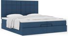 Prolenta Maison Exclusive - Ottomaans bedframe met matras, blauw, 200x200 cm, textiel