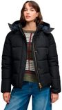 Superdry Premium Gewatteerde Jas Met Capuchon Dames Zwart