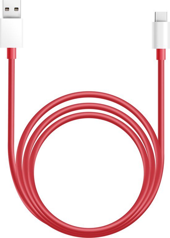 OnePlus SuperVOOC USB naar USB-C Fast Charge 10A 1.5m Kabel - Rood