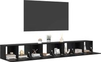 Meuble TV noir chêne 4 pièces 60 x 30 x 30 cm
