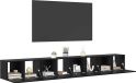 Meuble TV noir chêne 4 pièces 60 x 30 x 30 cm