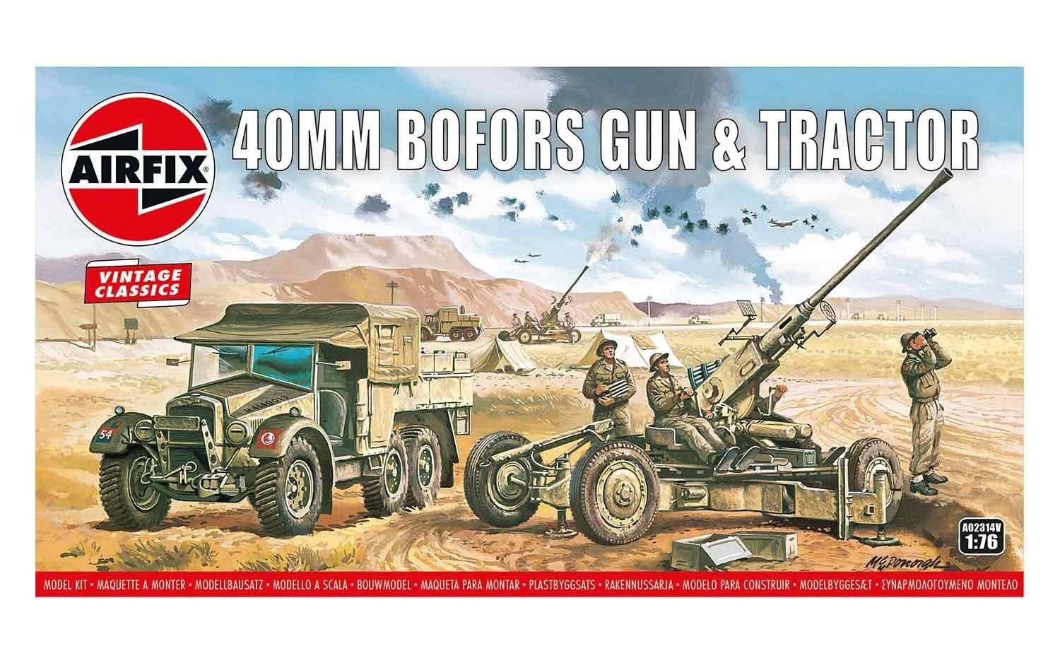 Airfix Bofors 40mm Gun & Tractor - Model Kit - 8+ jaar