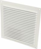 AMIG Ventilatierooster/muurrooster met gaas - 170 x 170mm - aluminium - wit