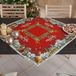 PETTI Artigiani Italiani - Kersttafelloper, tafelloper voor Kerstmis, tafelloper 90 x 90 cm, tafelkleed Santa dorp, 100% Made in Italy