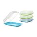 TATAY Vleeswaren Bewaardoos Fresh | Set van 4 Maxi | Koelkast Bakjes | Afneembaar Deksel, Stapelbaar | Geschikt voor Vriezer, Magnetron en Vaatwasser | BPA-vrij, 17x6,2x25,2cm, Blauw en Limoengroen