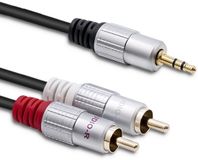 Qoltec RCA naar Mini Jack Kabel - 2m - Zwart