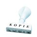 WEDO 19324 Stocktekst Stempel COPY, kunststof, opdrukbreedte ca. 45 mm, letterhoogte 6,5 mm, ergonomische handgreep, wit