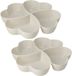 Excellent Houseware Plateau de collations / plateau de service - 2x - blanc - plastique - D32 cm