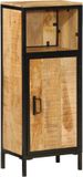 vidaXL Badkamerkast 40x27x90 cm massief mangohout en ijzer