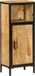 vidaXL Badkamerkast 40x27x90 cm massief mangohout en ijzer