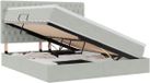 vidaXL Bed met opbergruimte en matras, lichtgrijs, 180 x 200 cm, fluweel
