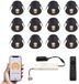 HOFTRONIC Betty Smart LED Mini Inbouwspots - Set van 12 - Zwart - 12V 3W 140lm - Dimbaar - Wifi & Bluetooth - 2700K - IP44