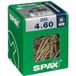 Spax Vis à bois Tête plate 4 mm x 60 mm Acier Zinc Jaune 200 pièces