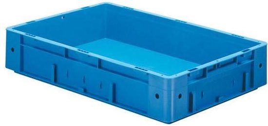Blauwe Euronorm Stapelbak - 60x40x12 cm - Verstevigd