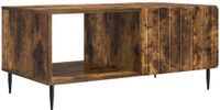 vidaXL Salontafel Gerookt eiken 90 x 50 x 40 cm Bewerkt hout