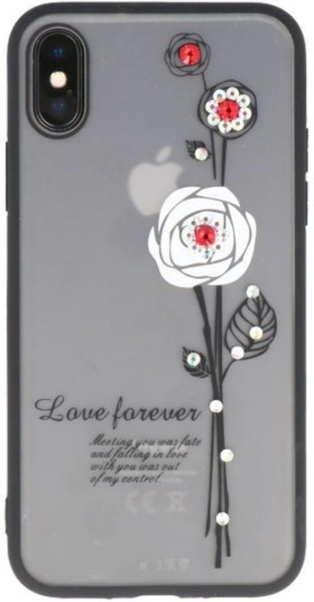 Best Cases - Apple iPhone X Love Forever TPU hoesje Wit