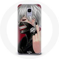 Maniacase Hoesje voor Samsung Galaxy A6 2018 Tokio Ghoul Kaneki Ken Masker Anime vinger