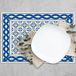 Placemats, 4 stuks, van kunststof, wasbaar, gemaakt in Italië, 48 x 33 cm, kleur Tile Carpet, placemats van pvc, voor ontbijt en snacks, vuilafstotend, antislip en vuurvast