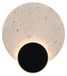 Maxkomfort GmbH Maxlight Kinkiet LED decoratieve steen TRAVERTINO, zwart-beige, 10W, warm wit licht, 405lm, afmetingen steen: 20,5x20,5x6cm, IP20