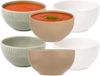 Secret de Gourmet Memphis soepkommen - D14 cm - groen / beige / wit - keramiek - schaaltjes
